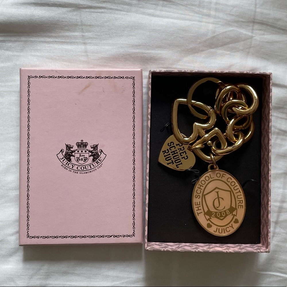 JUICY COUTURE vintage gold keychain charm